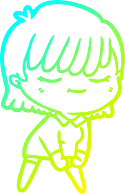 Bir insan tarafından çizilmiş bir karikatür kadın çizimi.