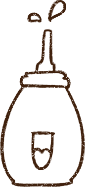 Bir insan tarafından çizilmiş ketçap Şişesi Kömür Çizimi