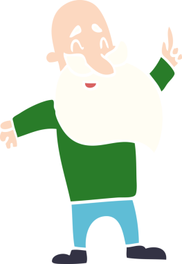 Bir insan tarafından çizilmiş karalama sakallı adam.