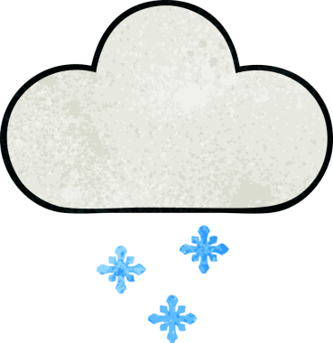 Bir insan tarafından çizilmiş bir kar bulutunun retro grunge dokusu