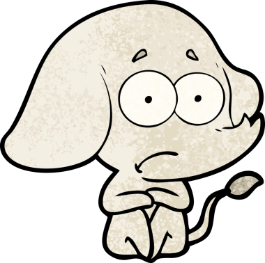 bir insan tarafından çizilmiş belirsiz bir fil.