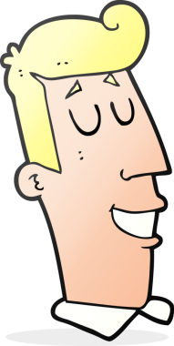 Bir insan tarafından çizilmiş sırıtan bir karikatür.