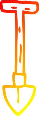 Bir insan tarafından çizilmiş bir çizgi çizgi filmin sıcak gradyan çizimi