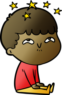 çizgi film bir insan tarafından çizilmiş hayret verici çocuk.