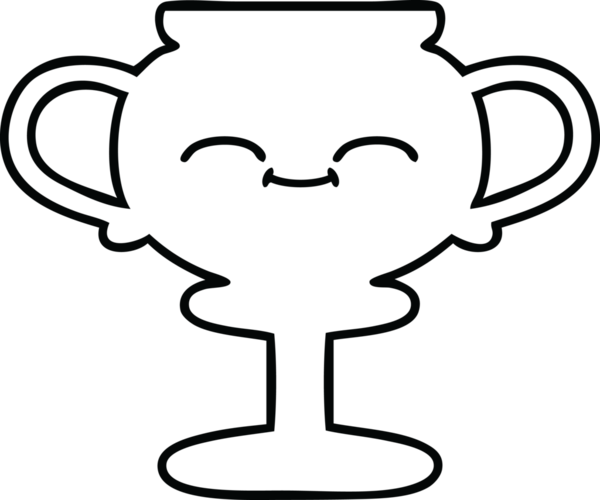 Bir insan tarafından çizilmiş bir kupanın çizgi çizimi