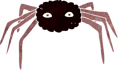 bir insan tarafından çizilmiş çizgi film örümceği