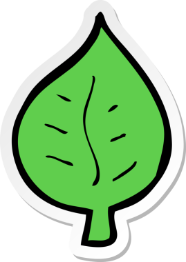 Bir insan tarafından çizilmiş çizgi film yaprağının çıkartması.