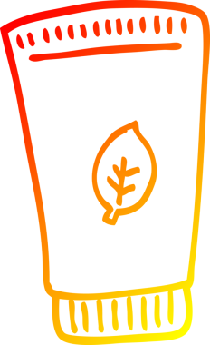 Bir insan tarafından çizilen nemlendiricinin sıcak çizgi çizimi