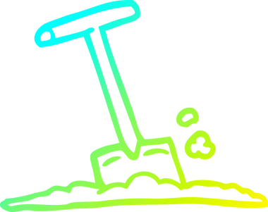 Bir insan tarafından çamurda çizilmiş kürek çizimi.