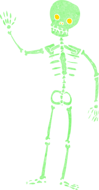 Bir insan tarafından çizilmiş bir iskelet dalgası.