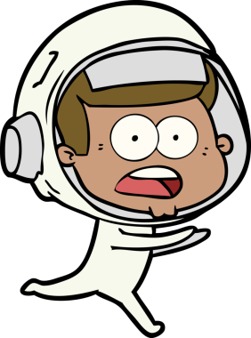 Karikatür bir insan tarafından çizilen astronotu şaşırttı.