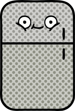 Bir insan tarafından çizilmiş buzdolabı karikatürü.