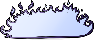 Bir insan tarafından çizilmiş karikatür, ürkütücü ateş sınırı.