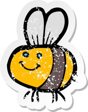 Bir insan tarafından çizilmiş bir çizgi filmin gerilimli çıkartması.