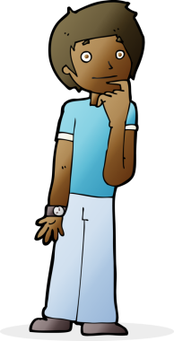 Bir insan tarafından çizilen çizgi filmci çocuk