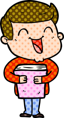 Bir insan tarafından çizilmiş gülen çizgi film adamı.