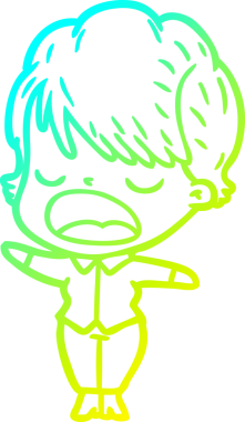 Bir insan tarafından çizilmiş bir karikatür kadın çizimi.