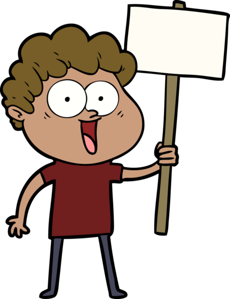 Bir insan tarafından çizilmiş mutlu bir adam.