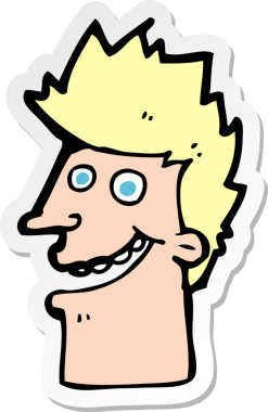 Bir insan tarafından çizilmiş mutlu adam yüzü.