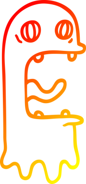 Bir insan tarafından çizilmiş ürkütücü bir karikatür çizimi.