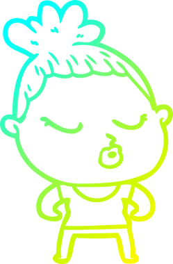 Bir insan tarafından çizilmiş soğuk bir çizgi film çizimi.