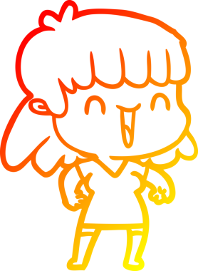 Bir insan tarafından çizilmiş bir karikatür kadın çizimi