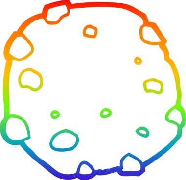 gökkuşağı gradyan çizgi çizimi bir insan tarafından çizilmiş bir karikatür kurabiye