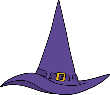 Bir insan tarafından çizilmiş bir cadı şapkası.