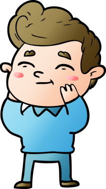 Bir insan tarafından çizilmiş mutlu çizgi film adamı.