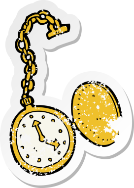 Bir insan tarafından çizilmiş eski bir çizgi filmin gerilimli çıkartması.