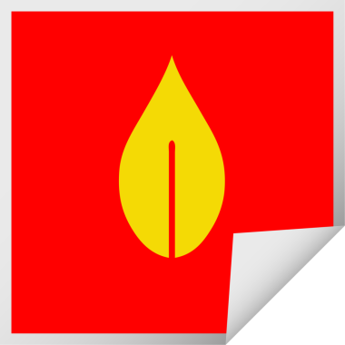 Bir insan tarafından çizilmiş bir sonbahar yaprağının kabuk soyma karikatürü