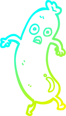 Bir insan tarafından çizilmiş soğuk gradyan çizgisi.