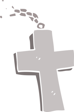 Bir insan tarafından çizilmiş gümüş haç karalaması.