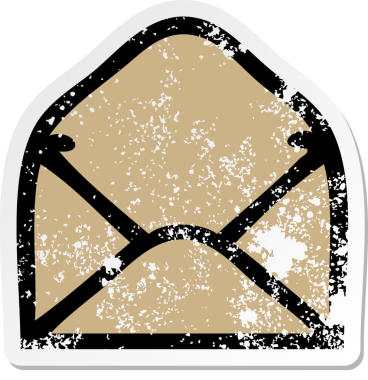 Bir insan tarafından çizilmiş şirin bir karikatür kağıdının sıkıntılı çıkartması.