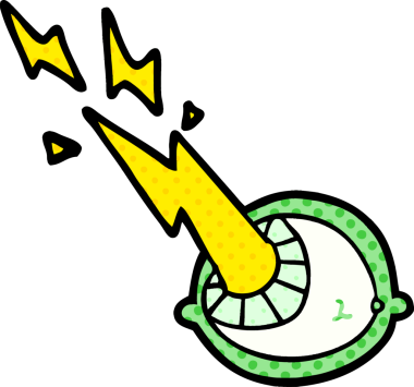 Bir insan tarafından çizilmiş ürkütücü sihirli göz.