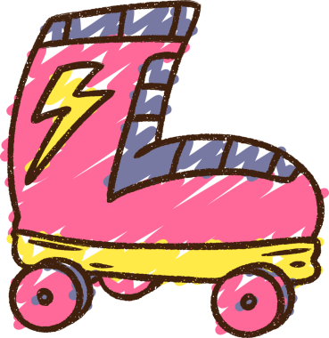 Bir insan tarafından çizilmiş paten tebeşiri.