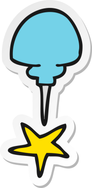 Bir insan tarafından çizilmiş karikatür ofis etiketi.