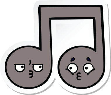 Bir insan tarafından çizilmiş şirin bir karikatür notasının çıkartması.