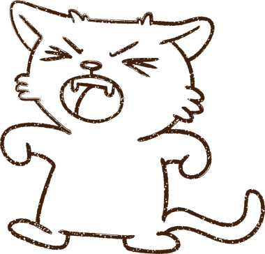 Bir insan tarafından çizilen Şarkı Söyleyen Kedi Kömürü