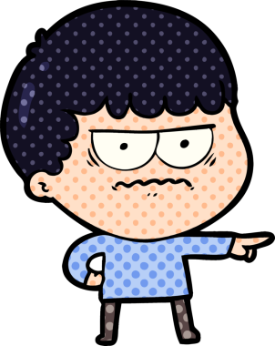 Bir insan tarafından çizilmiş rahatsız bir adam.