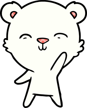 Bir insan tarafından çizilmiş kutup ayısı karikatürü