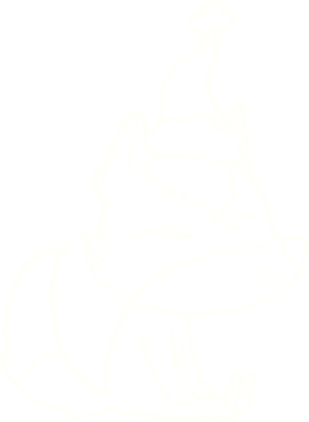 Bir insan tarafından çizilen Noel Köpeği Tebeşiri