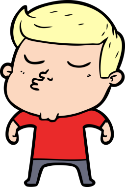 Bir insan tarafından çizilmiş karikatür mankeni adam.