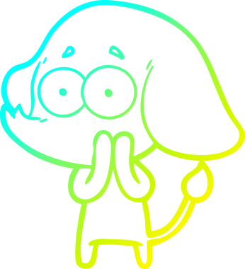 Bir insan tarafından çizilmiş belirsiz bir filin soğuk eğik çizgisi.