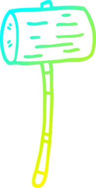 Bir insan tarafından çizilmiş bir tahta sopanın soğuk eğimli çizgisi.