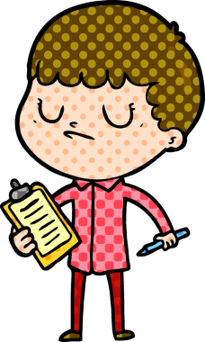 Bir insan tarafından çizilmiş huysuz çocuk çizgi filmi.