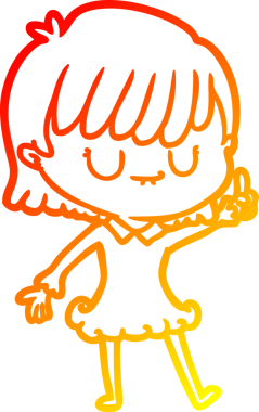 Bir insan tarafından çizilmiş bir karikatür kadın çizimi