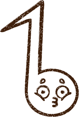 Bir insan tarafından çizilmiş müzikal defter kömürü çizimi