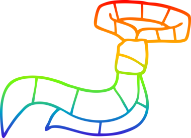 gökkuşağı gradyan çizgisi bir insan tarafından çizilmiş bir ofis kravatının çizimi