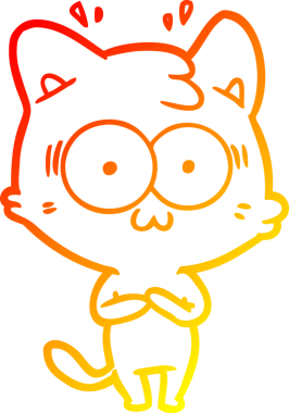 İnsan tarafından çizilmiş bir çizgi filmin sıcak eğimli çizimi.